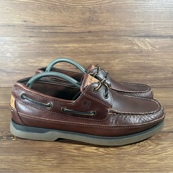 Sperry Brown Leather Boat Shoes ‘Old Money’ Oxfords Men’s Size 9.5 Shoes - Picture 10 of 10